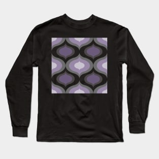 Abstract pattern in white , violet and grey tones Long Sleeve T-Shirt